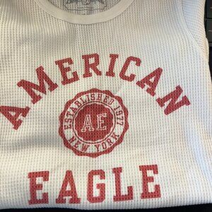 Women's White Long Sleeve American Eagle Top Size XS